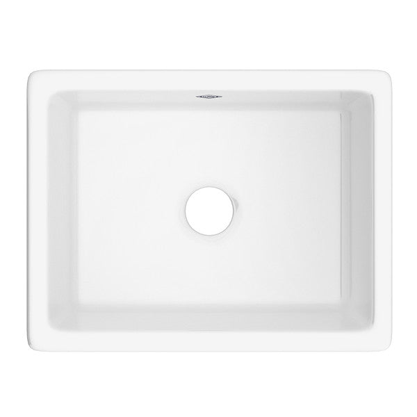 SHAWS UM2318 Classic Shaker Single Bowl Inset or Undermount Fireclay Secondary Kitchen or Laundry Sink