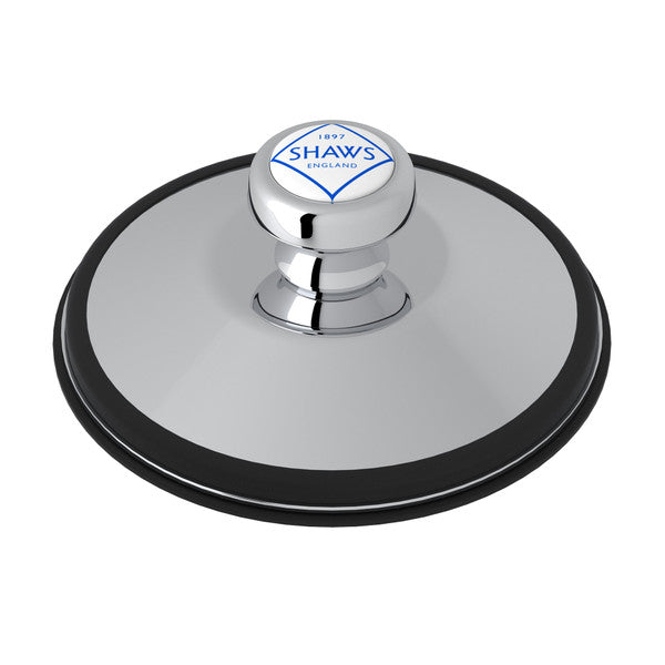 SHAWS 745 Disposal Stopper with Logo Branded White Porcelain Pull Knob