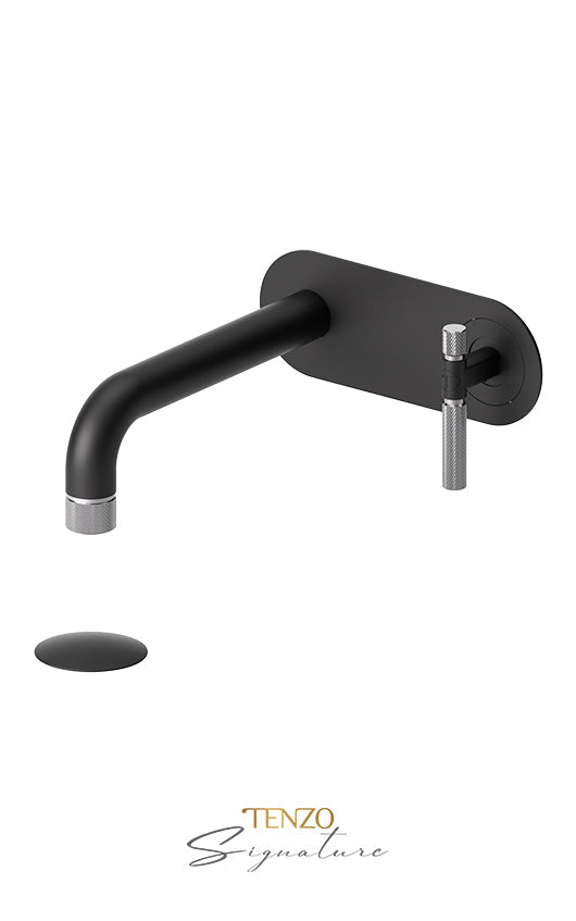 TENZO BE15-F-W Wall Mount Lavatory Faucet With (W/O Overflow) Drain Bellacio-F