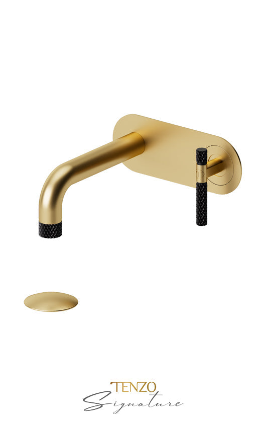 TENZO BE15-C-P Wall Mount Lavatory Faucet With (Overflow) Drain Bellacio-C