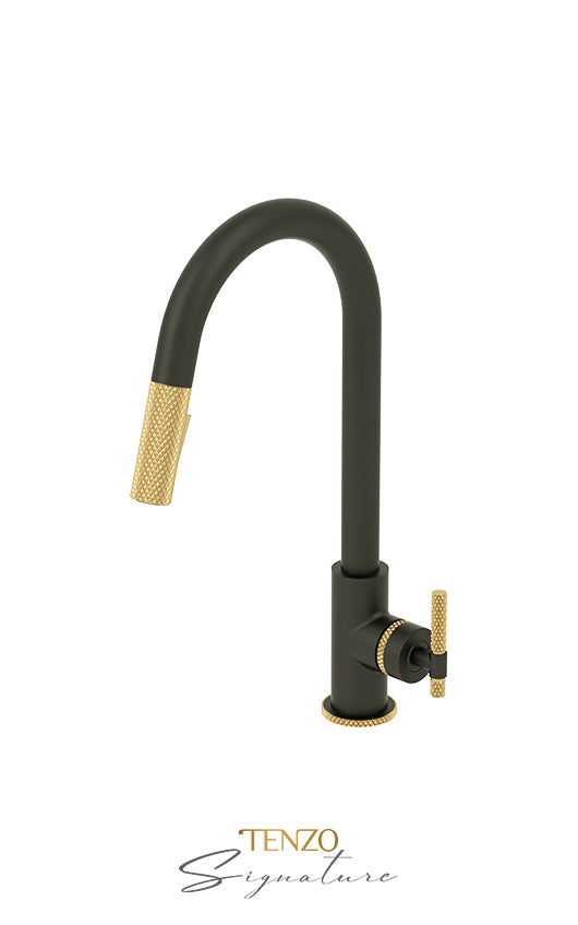TENZO BE130-C Single-Handle Kitchen Faucet Bellacio With Pull-Down & 2-Function Hand Shower