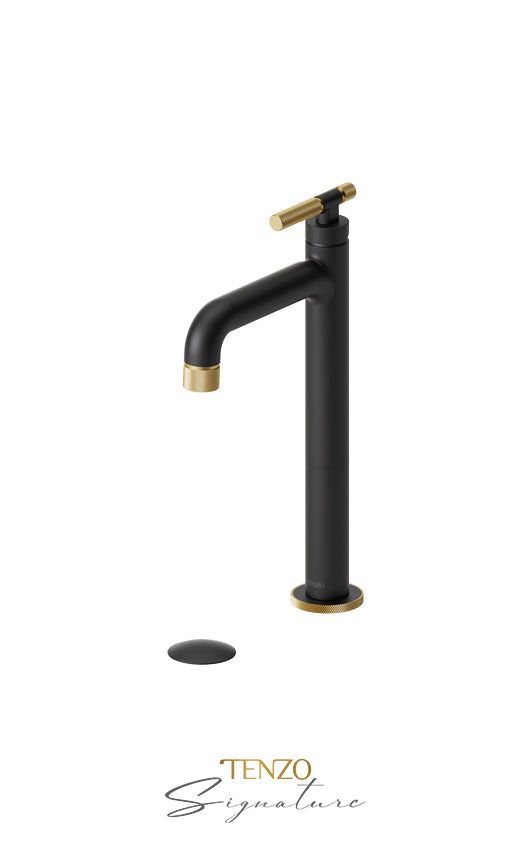 TENZO BE11H-F-P Tall Single Lavatory Faucet With (Overflow) Drain Bellacio-F