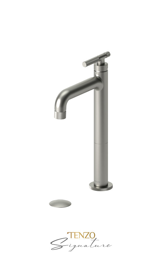 TENZO BE11H-F-W Tall Single Lavatory Faucet With (W/O Overflow) Drain Bellacio-F