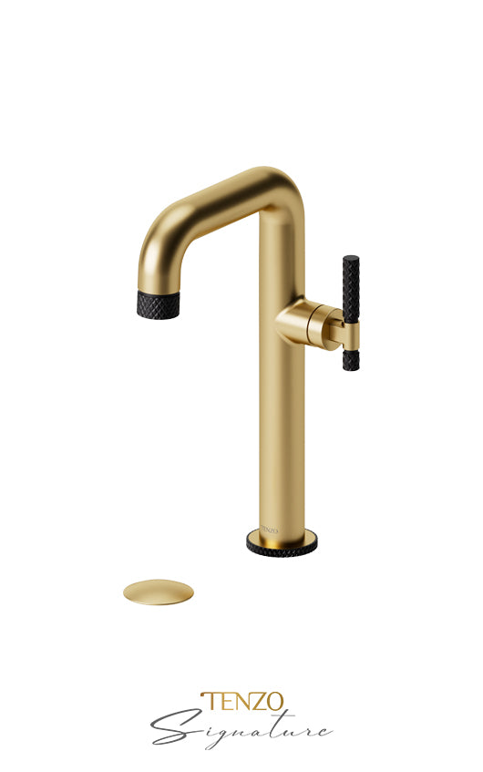 TENZO BE10H-C-P Tall Single Lavatory Faucet With (Overflow) Drain Bellacio-C
