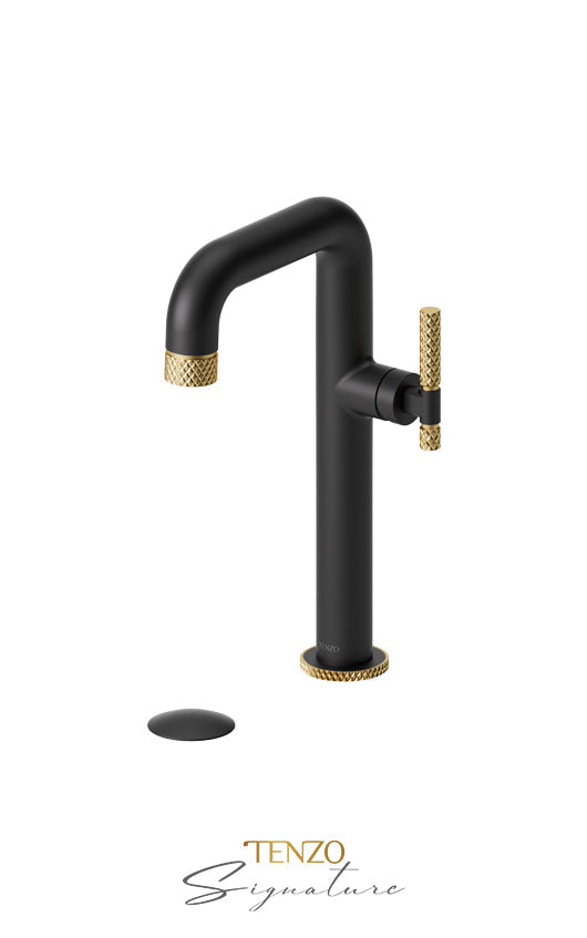 TENZO BE10H-C-P Tall Single Lavatory Faucet With (Overflow) Drain Bellacio-C