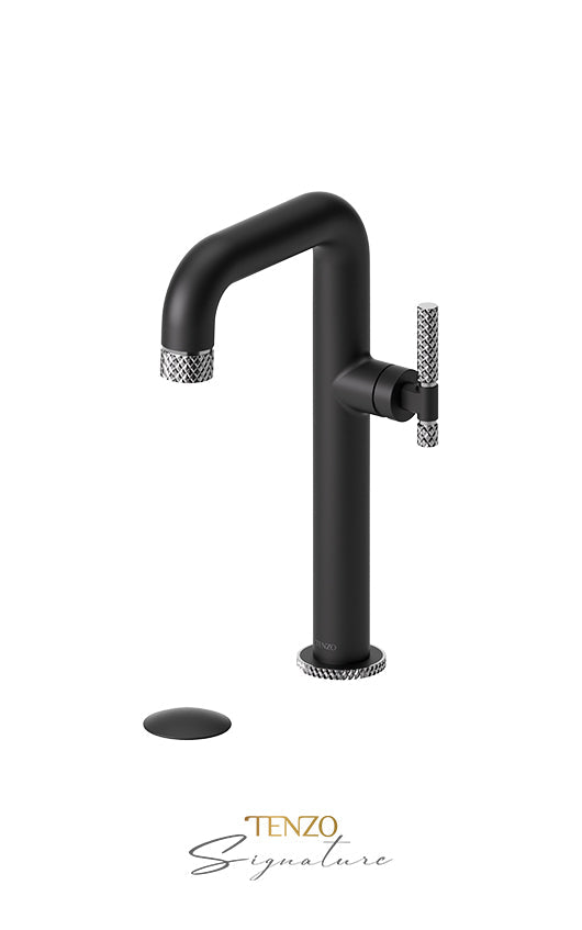 TENZO BE10H-C-P Tall Single Lavatory Faucet With (Overflow) Drain Bellacio-C