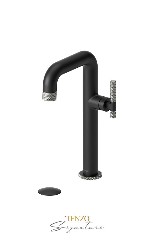 TENZO BE10H-C-P Tall Single Lavatory Faucet With (Overflow) Drain Bellacio-C