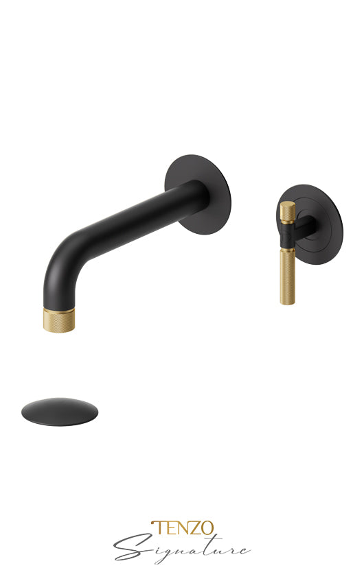 TENZO BE14-F-W Wall Mount Lavatory Faucet With (W/O Overflow) Drain Bellacio-F