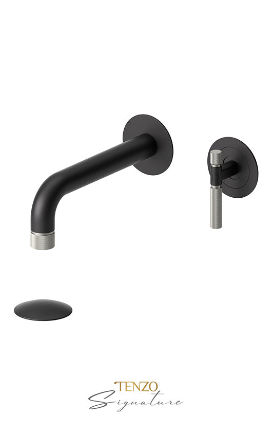 TENZO BE14-F-W Wall Mount Lavatory Faucet With (W/O Overflow) Drain Bellacio-F