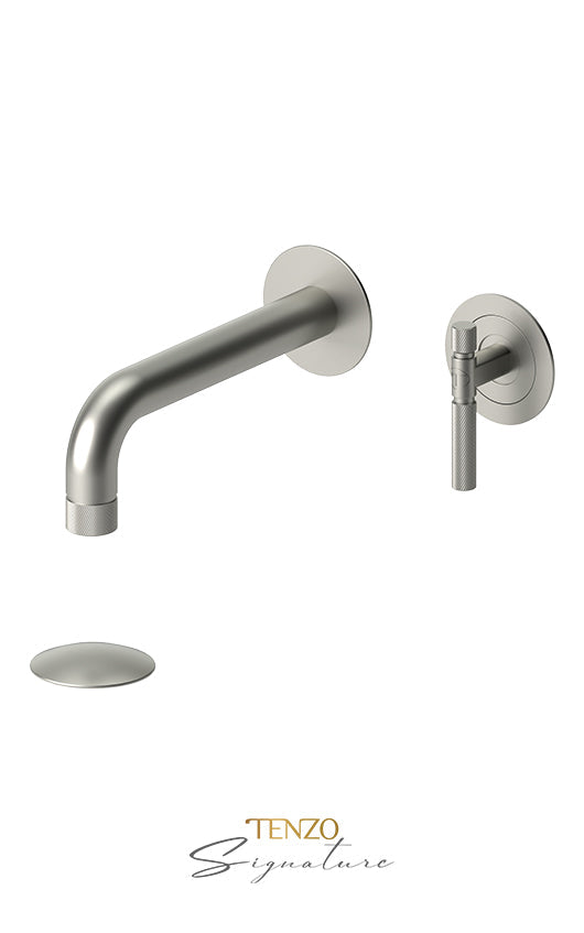TENZO BE14-F-W Wall Mount Lavatory Faucet With (W/O Overflow) Drain Bellacio-F