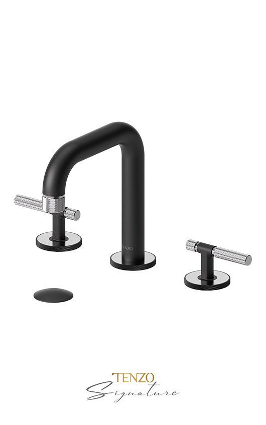 TENZO BE13-F-W 8" Lavatory Faucet With (W/O Overflow) Drain Bellacio-F
