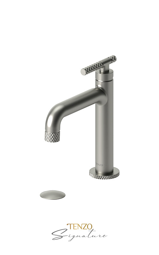 TENZO BE11-C-P Single Hole Lavatory Faucet With (Overflow) Drain Bellacio-C