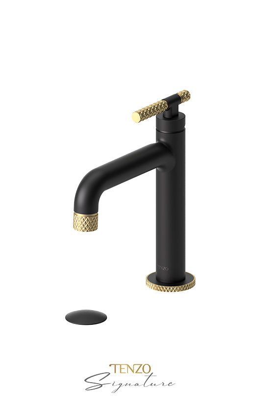TENZO BE11-C-W Single Hole Lavatory Faucet With (W/O Overflow) Drain Bellacio-C