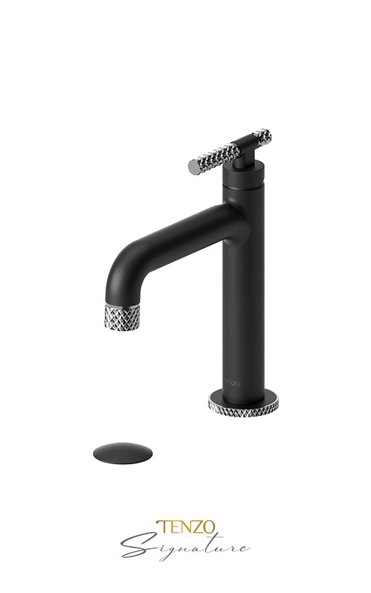 TENZO BE11-C-W Single Hole Lavatory Faucet With (W/O Overflow) Drain Bellacio-C
