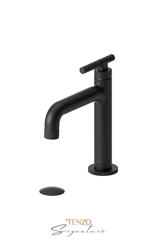 TENZO BE11-C-P Single Hole Lavatory Faucet With (Overflow) Drain Bellacio-C