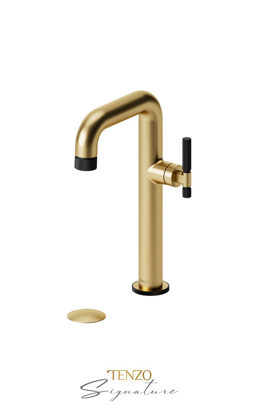 TENZO BE10H-F-P Tall Single Lavatory Faucet With (Overflow) Drain Bellacio-F
