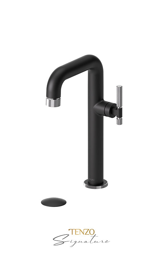 TENZO BE10H-F-W Tall Single Lavatory Faucet With (W/O Overflow) Drain Bellacio-F