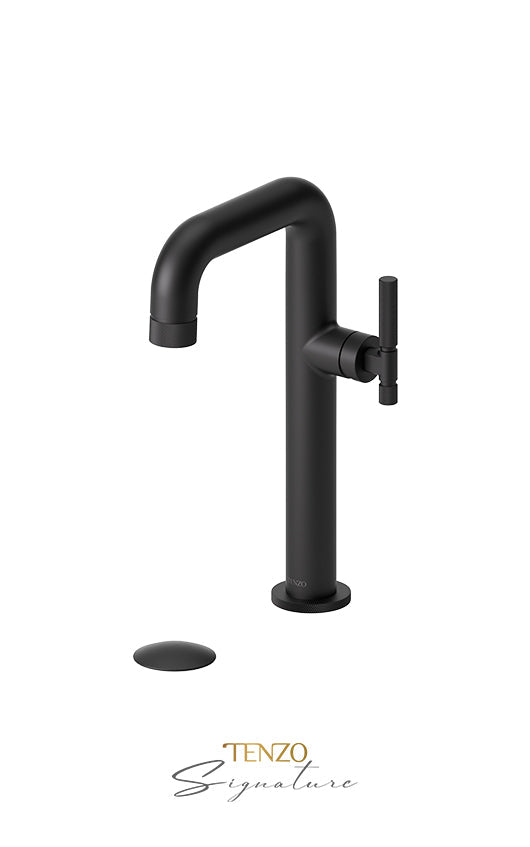 TENZO BE10H-F-W Tall Single Lavatory Faucet With (W/O Overflow) Drain Bellacio-F