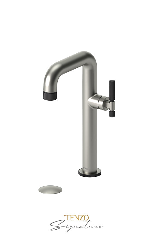 TENZO BE10H-F-W Tall Single Lavatory Faucet With (W/O Overflow) Drain Bellacio-F