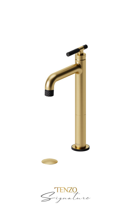 TENZO BE11H-C-P Tall Single Lavatory Faucet With (Overflow) Drain Bellacio-C