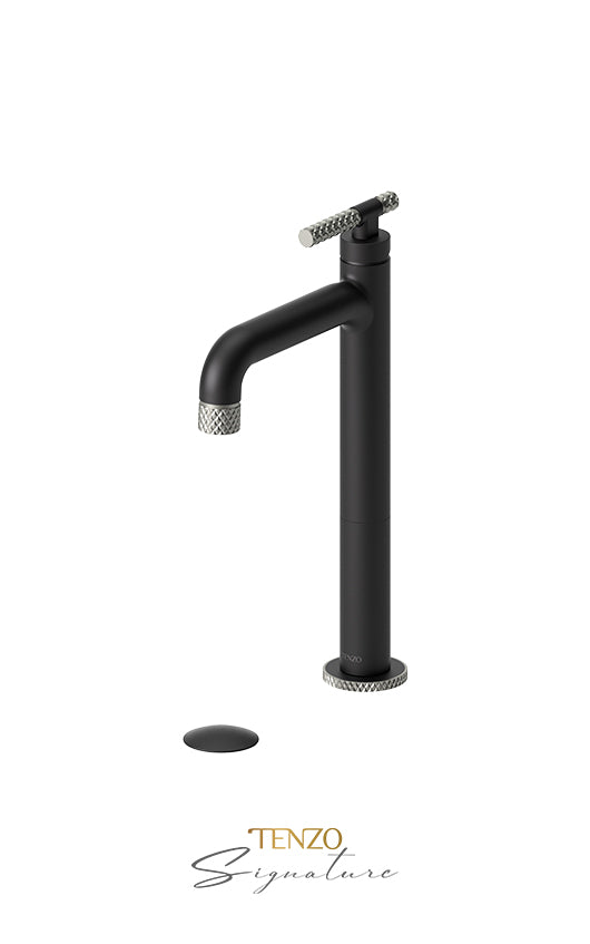 TENZO BE11H-C-P Tall Single Lavatory Faucet With (Overflow) Drain Bellacio-C