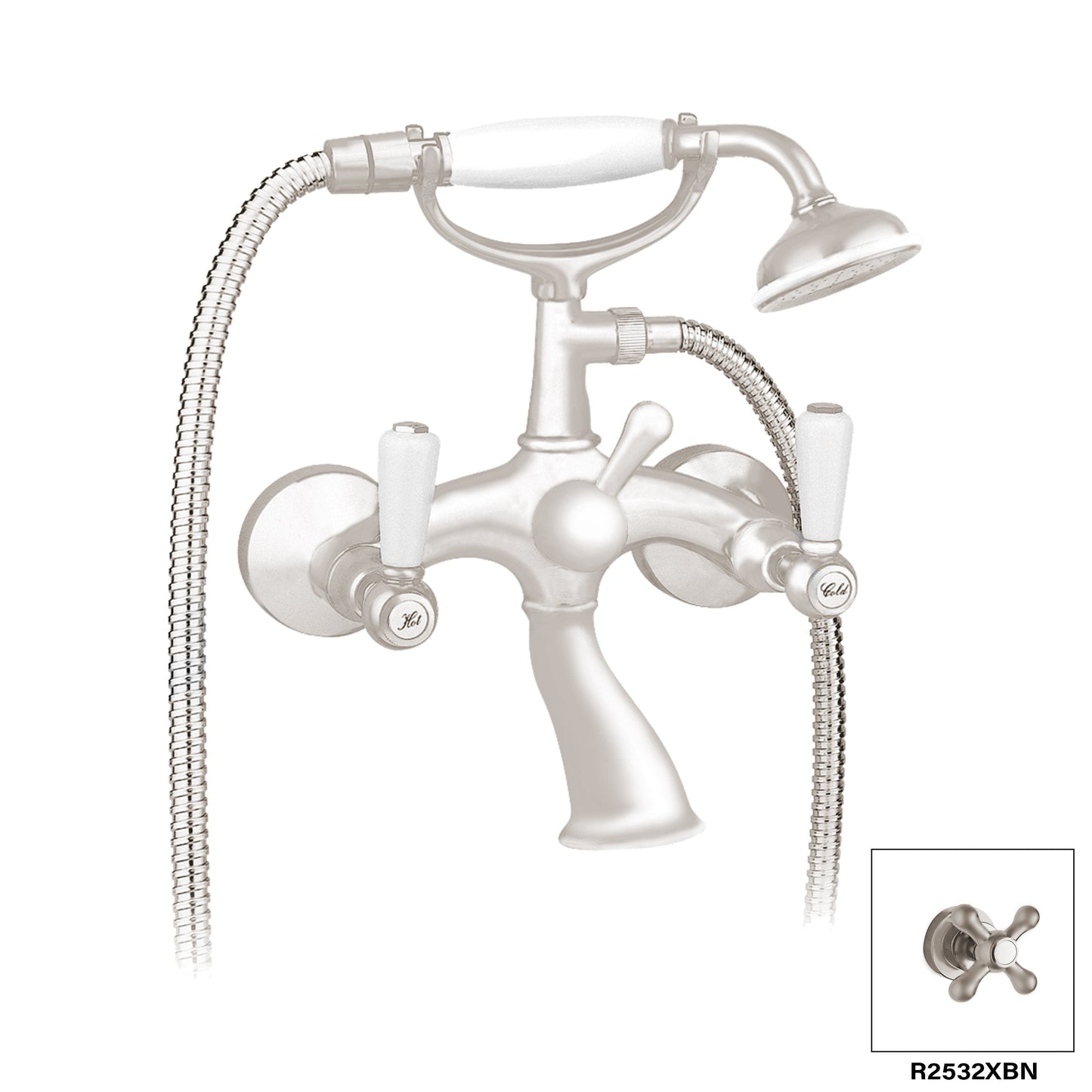 DISEGNO R2532XBColonial Wall Mount Tub Filler