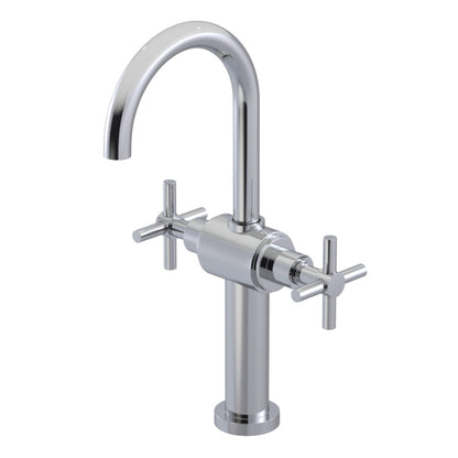 RUBINET 1DGLC Single Hole Dual Handle Lav. Set With Lasalle Spout With Extended Base (Less Drain)