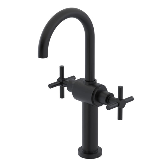 RUBINET 1DGLC Single Hole Dual Handle Lav. Set With Lasalle Spout With Extended Base (Less Drain)