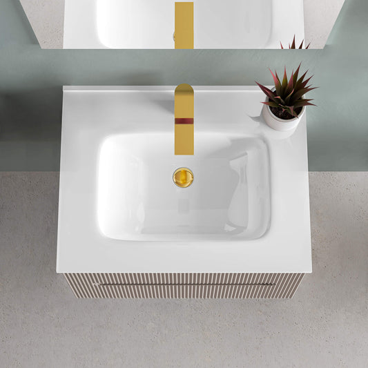 STONETOUCH 1POR24 Porto 24" Porcelain Vanity Top - 1 Hole