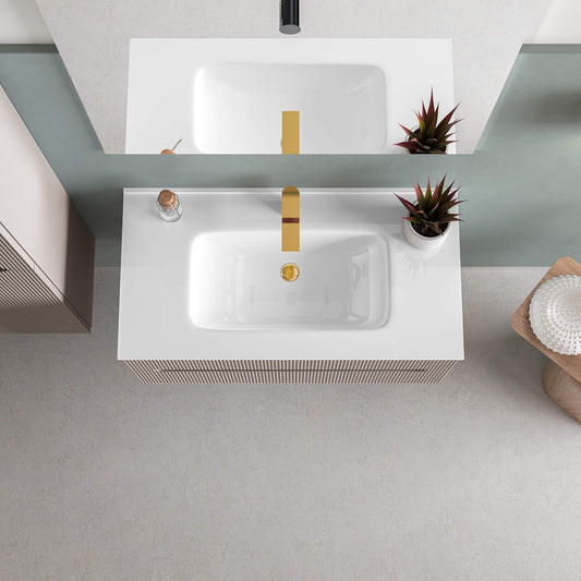 STONETOUCH 1POR36 Porto 36'' Porcelain Vanity Top - 1 Hole