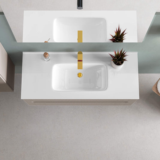 STONETOUCH 1POR48 Porto 48'' Porcelain Vanity Top - 1 Hole