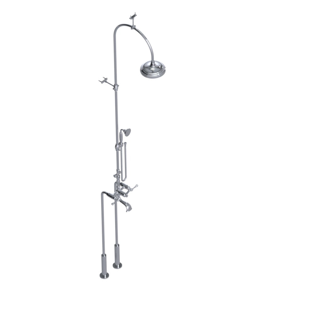 RUBINET 2FFML Floor Mount Tub & Shower With Hand Held Shower