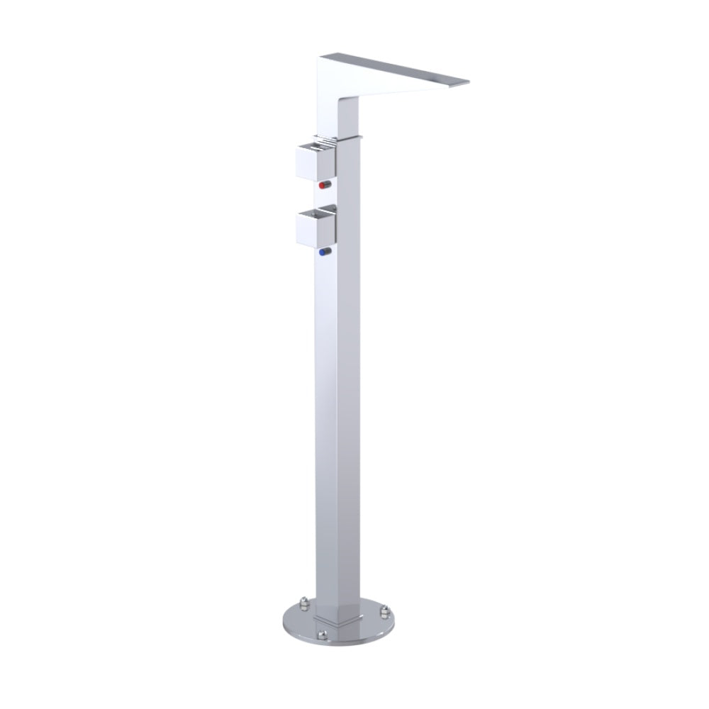 RUBINET 3FRSQ Floor Mount Tub Filler