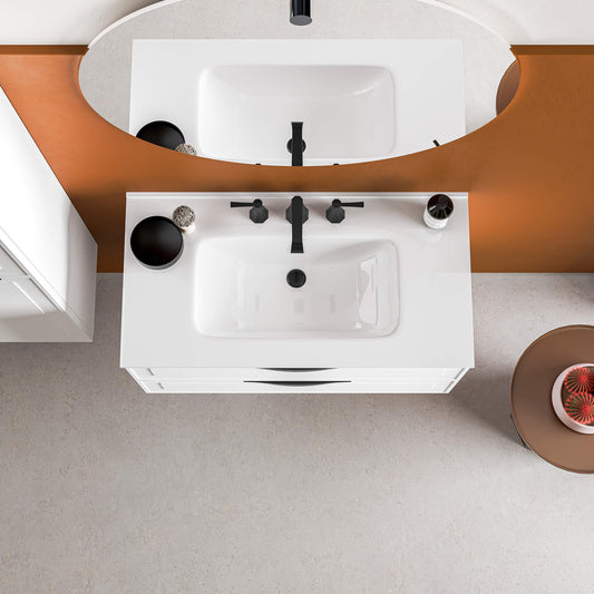 STONETOUCH 3POR36 Porto 36'' Porcelain Vanity Top- 3 Holes