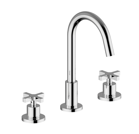 CABANO 47108D Wide spread basin faucet with push drain