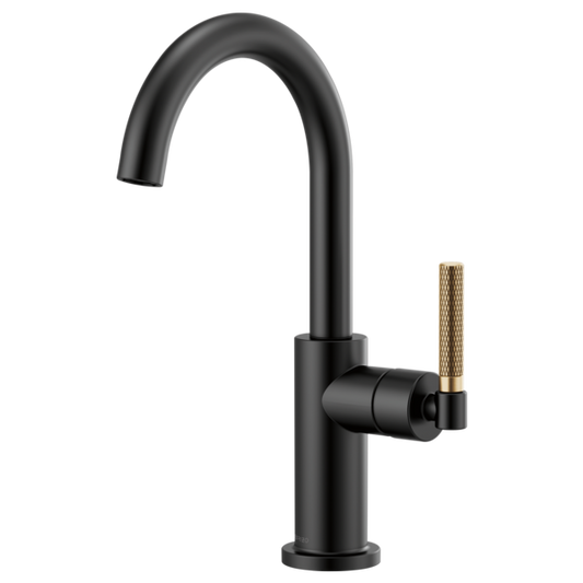 BRIZO LITZE 61043LF Bar Faucet with Arc Spout and Knurled Handle Kit