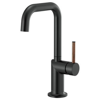 BRIZO 61065LF Bar Faucet with Square Spout - Wood Lever Handle