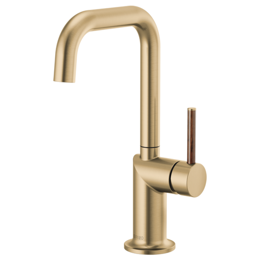 BRIZO 61065LF Bar Faucet with Square Spout - Wood Lever Handle