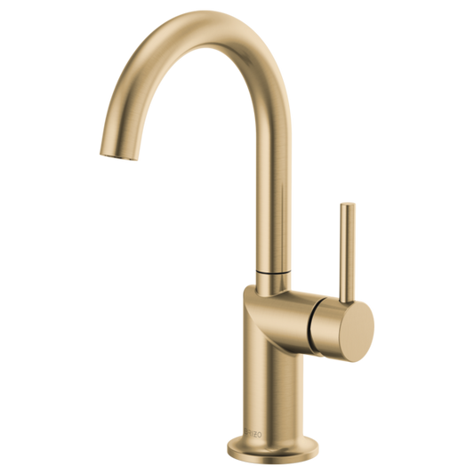 BRIZO 61075LF Bar Faucet with Arc Spout - Metal Lever Handle