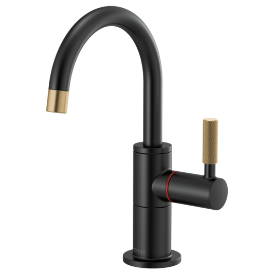 BRIZO LITZE 61343LF Instant Hot Faucet with Arc Spout and Knurled Handle