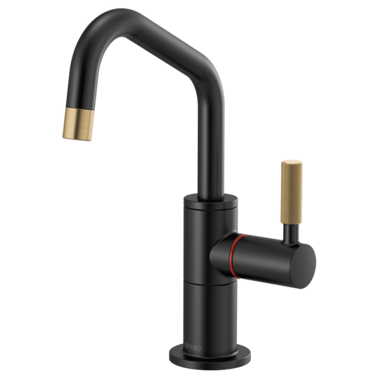 BRIZO LITZE 61363LF Instant Hot Faucet with Angled Spout and Knurled Handle