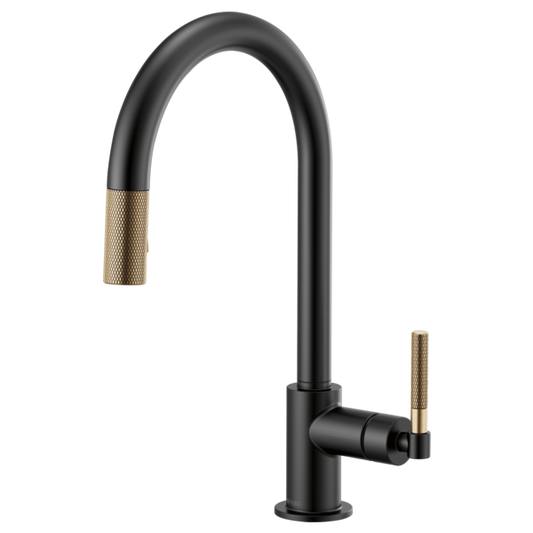 BRIZO LITZE 63043LF Pull-Down Faucet with Arc Spout and Knurled Handle