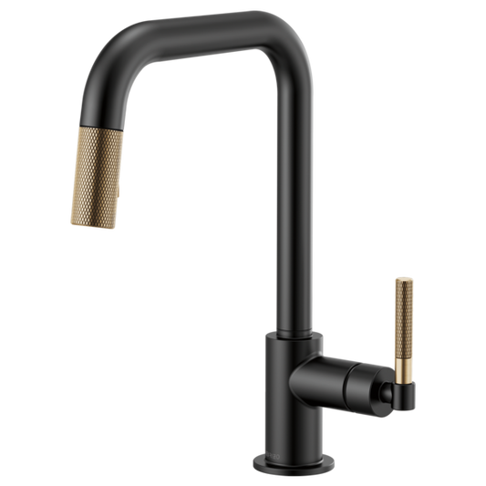 BRIZO LITZE 63053LF Pull-Down Faucet with Square Spout and Knurled Handle