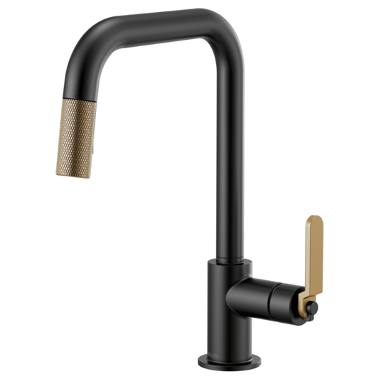 BRIZO LITZE 63054LF Pull-Down Faucet with Square Spout and Industrial Handle