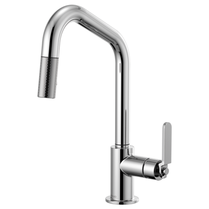 BRIZO LITZE 63064LF Pull-Down Faucet with Angled Spout and Industrial Handle