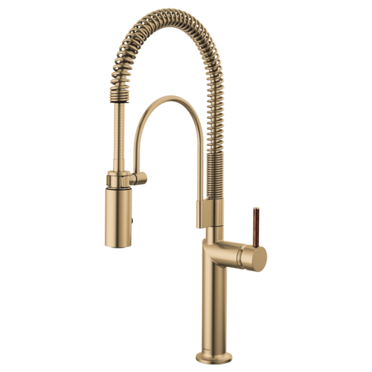 BRIZO 63375LF Semi-Professional Kitchen Faucet - Wood Lever Handle