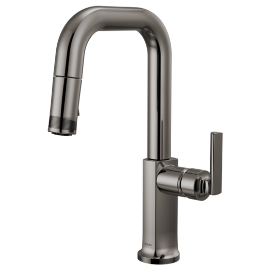 BRIZO 63907LF Pull-Down Prep Faucet with Square Spout - Lever Handle