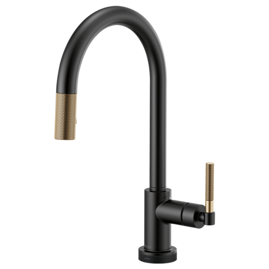 BRIZO LITZE 64043LF SmartTouch Pull-Down Kitchen Faucet with Arc Spout and Knurled Handle