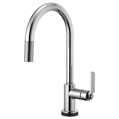 BRIZO LITZE 64044LF SmartTouch Pull-Down Kitchen Faucet with Arc Spout and Industrial Handle