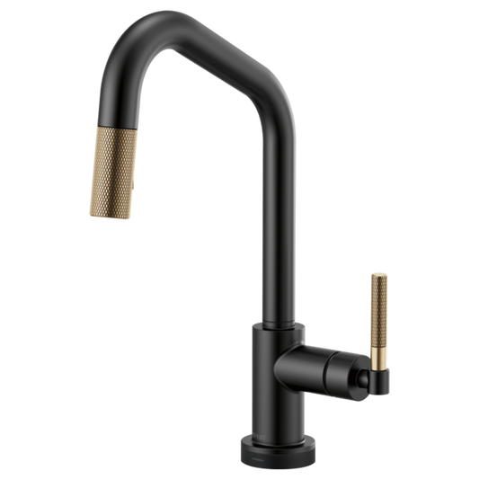 BRIZO LITZE 64063LF SmartTouch Pull-Down Kitchen Faucet with Angled Spout and Knurled Handle
